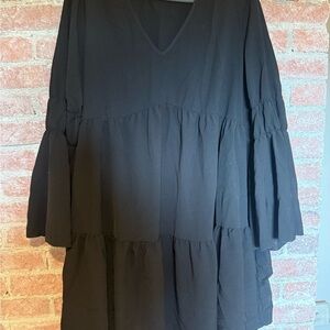SHEIN Black Tiered Dress